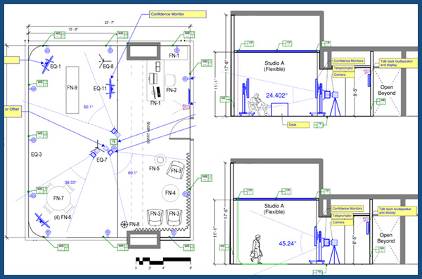 plans of the new Flexible space from the architects.